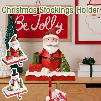 1 шт. держатель для рождественских чулок, украшение для дома, гостиной, камина, рождественское украшение, крючок H5Y5 Christmas Claus Hooks-1pcs