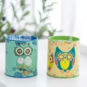 1 шт., держатель для ручек с милым рисунком совы, настольные коробки для хранения жёлтый
