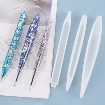 1 шт. держатель для ручек, смола, силиконовые формы, УФ-эпоксидная смола, инструмент для изготовления ювелирных изделий 14.8x1.4x1.3cm белый