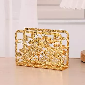 1 шт. держатель для салфеток из кованого железа для домашнего обеденного стола, держатель для полотенец на столешнице или держатель для салфеток на кухне, современный держатель для салфеток золотой