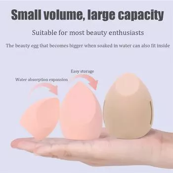 1 шт. держатель для спонжа для макияжа, экологически чистый силиконовый чехол для хранения косметических яиц с отверстиями, переносной дорожный держатель для косметических спонжей, коробка темно-розовый
