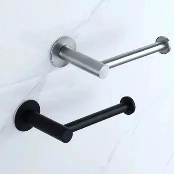 1 шт. держатель для туалетной бумаги из нержавеющей стали для ванной комнаты, настенный, неперфорированный, держатель для рулона туалетной бумаги, доступен в двух цветах