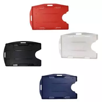 1 шт., держатель для удостоверений личности, практичный, прочный, многоцелевой, жесткий пластиковый значок, защитный чехол для рабочего удостоверения личности, двусторонний чехол для удостоверения личности белый