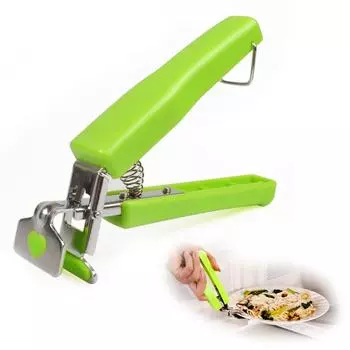 1 шт., держатель для зеленой чаши, зажим для посуды, зажим для сковороды, зажим для тарелки, зажим для чаши, щипцы для ретривера, силиконовая ручка, кухонный инструмент зелёный