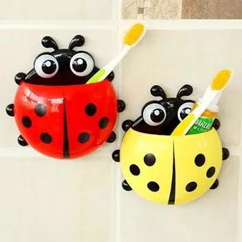 1 шт. держатель для зубной щетки в виде животного, мультяшная зубная щетка, зубная паста, настенный держатель на присоске, подставка для контейнера, органайзер, подставка для ванной комнаты красный