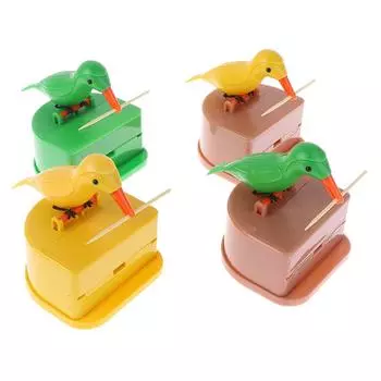 1 шт. держатель для зубочисток диспенсер милый диспенсер для зубочисток в виде птицы кляп подарок чистка зубов украшение стола коробка для зубочисток зелёный