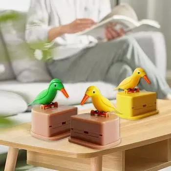 1 шт. держатель для зубочисток мультяшный ящик для хранения креативный диспенсер пресс пластиковый стол декор маленькая птичка