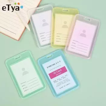 1 шт., держатели для карт и удостоверений личности, милый прозрачный ПВХ чехол для бизнеса, банка, автобуса, кредитной карты, детский защитный чехол-кошелек белый