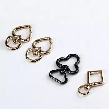 1 шт. детали из цинкового сплава, застежка-кнопка для сумки, ремешок, застежка-кнопка для кожаной сумки, крючок-триггер, ромбический зажим, круглый брелок