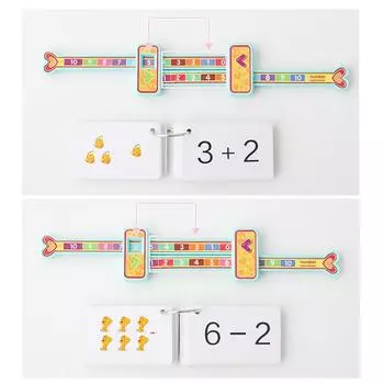 1 шт. Детская дошкольная обучающая цифровая логарифмическая линейка для сложения и разложения, развивающие математические игрушки розовый