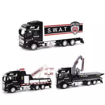 1 шт., детская игрушечная модель автомобиля, литой под давлением инженерный строительный грузовик, спасательный транспортный автомобиль, развивающие игрушки для детей, подарок