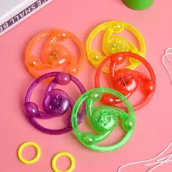 1 шт. Детская креативная игрушка с светящимся гироскопом на проволоке, маховик со вспышкой, светящийся гироскоп для фитнеса, сияющий маховик с пусковым шнуром