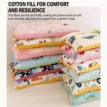 1 шт., детская подушка с рисунком из хлопка и бархата для детей 0-10 лет, мягкая, 30*50 см, с милым мультяшным принтом