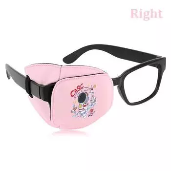 1 шт. детские амблиопические глазные повязки для лечения косоглазия очки терапия дети корректирующие зрение очки футляр многоразовые мягкие розовый