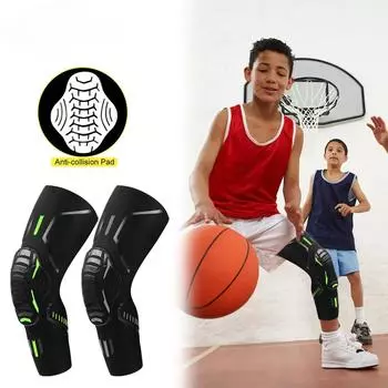 1 шт., детские баскетбольные наколенники, эластичная пена, волейбольные наколенники, защита для фитнеса, детские спортивные тренировки, поддерживающие наручи S