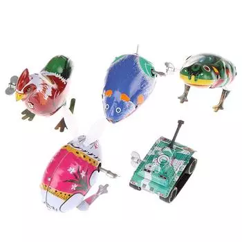 1 шт. детские классические игрушки олово заводные заводные игрушки прыгающая железная лягушка кролик игрушки A1