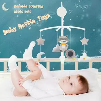 1 шт. Детские погремушки, игрушки, животные, колокольчик для кровати и коляски Raccoon