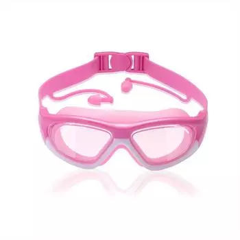 1 шт. детские водонепроницаемые противотуманные очки для плавания высокой четкости с берушами - удобный регулируемый силиконовый ремешок