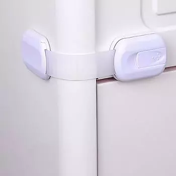 1 шт. детские замки с ремешком безопасности для шкафов и ящиков, туалета, холодильника и многого другого. Клейкие накладки. Установка не требуется. кофейный