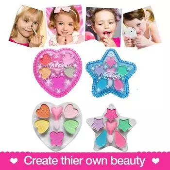 1 шт. детский набор для макияжа, модная косметика для девочек, вечерние игрушки для макияжа, подарок, безопасность 1