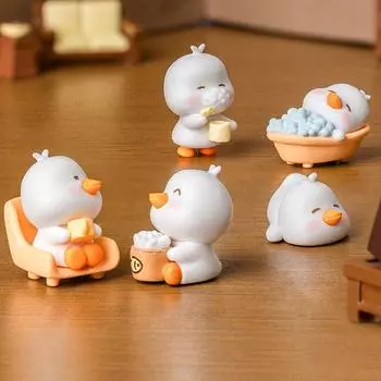 1 шт., детский подарок, милые фигурки уток, миниатюрное украшение для рукоделия, микропейзаж, кавайный стол, аксессуары для салона автомобиля, украшение для дома