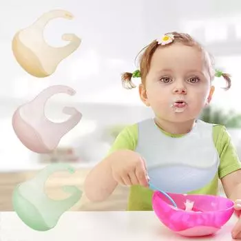 1 шт. Детский силиконовый нагрудник, ультралегкий, с широкими плечами, водонепроницаемый, регулируемый, гофрированный, детский аксессуар, нагрудник для детского питания розовый