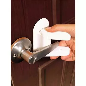 1 шт. Детский замок безопасности, дверная ручка, фиксированный замок, детский замок Bnti-opening, динамическая функция, защитный замок без перфорации белый