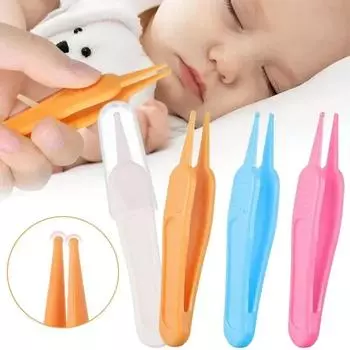 1 шт., детский зажим для копания, инструменты для чистки ушей, носа, пупка, безопасные пинцеты для детей, щипцы для чистки носовой полости малышей, Bool белый