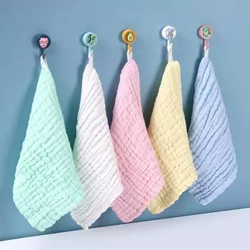1 шт. детское полотенце из пузырчатой пряжи 40 шт., квадратное марлевое полотенце для новорожденных 30 * 30 шт., голубое плиссированное марлевое полотенце для слюнявчиков, удобные текстильные полотенца для дома 30*30cm