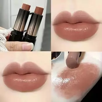1 шт., Dewy Glossy Lipstick, Стойкая и нелипкая, Зеркальный блеск для губ, Увлажняющий, Идеально подходит для ежедневного использования Красно-коричневые оттенки 06