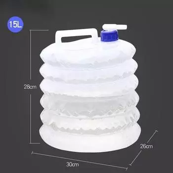 1 шт. Дикий Отдых на природе Кемпинг Пеший туризм Путешествия Пищевой ПЭ 15 л Кемпинг Аварийный мешок для воды Авто Удобное складное ведро A