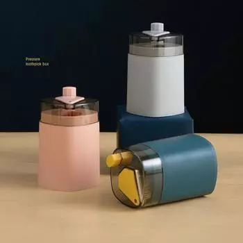 1 шт., Диспенсер для зубочисток, Креативный диспенсер для зубочисток, Милый контейнер для зубочисток, Коробка для зубочисток, темно-синий