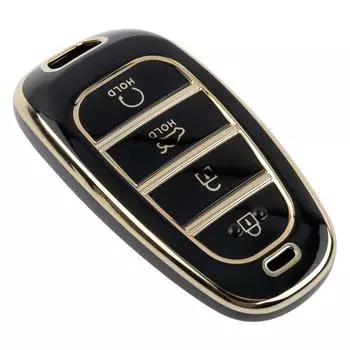 1 шт. дистанционный брелок для ключей для Tucson для Hyundai чехол TPU 1* чехол для ключа черный для Santa для Sonata абсолютно новый CHINA