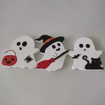 1 шт. DIY аксессуары Хэллоуин Миниатюрные деревянные фигурки Орнамент Призрак DIY Фея Хэллоуин Садовые украшения Призрак Кукла
