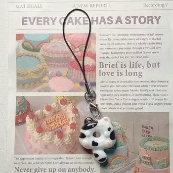 1 шт. DIY аксессуары Кошка Печенье Телефон Подвеска Ремешок Мягкий Kawaii Котенок Пара Брелок Подвеска Милый Шнурок Брелок A4