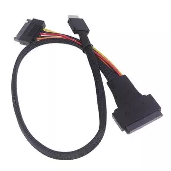 1 шт. DIY аксессуары Oculink Pcie Pci-Express Sff-8611 X4 4I к Dual Sff-8639 U.2 U.3 Ssd Data Active Cable 50 см 75 см