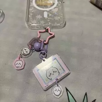 1 шт. DIY аксессуары подарки Kawaii Chiikawa брелок милая фигурка Usagi Hachiware красочная акриловая пластина мультяшный кулон as the picture