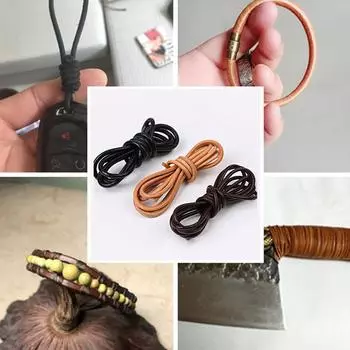 1 шт DIY аксессуары ювелирные аксессуары ручной круглый кожаный веревочный браслет веревка ожерелье веревка 2.5mm