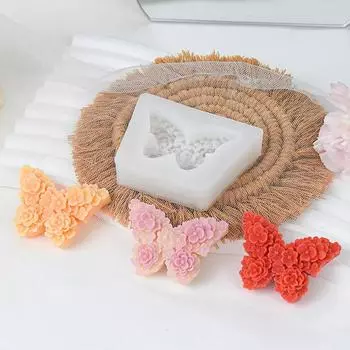 1 шт. DIY Бабочка ароматерапия гипсовая свеча роза бабочка шоколад переворачивающийся сахарный торт украшение силиконовые формы для мыла ручной работы