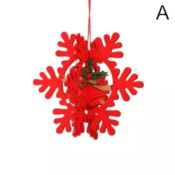 1 шт. DIY деревянный кулон полые снежинки Рождественская елка кулон подвесной декор с Рождеством