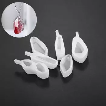 1 шт., DIY форма для эпоксидной смолы, серьги, ожерелье, кулон, силиконовые формы, кристаллический камень, драгоценный камень, изготовление ювелирных изделий C