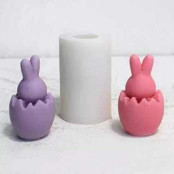 1 шт. DIY форма для свечей силиконовая форма 3D домашний декор подарки Пасхальный кролик мода белый