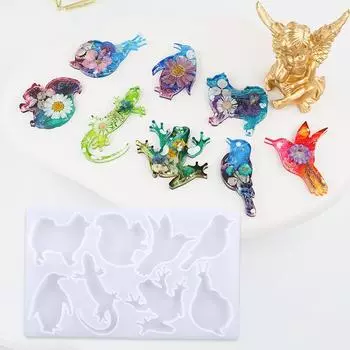 1 шт. DIY формы для литья из эпоксидной смолы брелок формы в животном стиле силиконовые формы подвески украшения