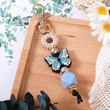 1 шт. DIY мультяшный ключ красочный брелок-бабочка соответствующий брелок-бабочка кулон ручной работы