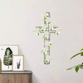 1 шт. DIY наружный декор фермерский декор Хэллоуин Рождество религиозный церковный крест венок рамка чёрный