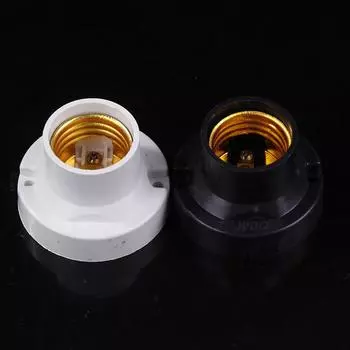 1 шт. DIY настольный маленький винтовой светодиодный светильник головка база гнездо E27 винт круглый конвертер плоский светодиодный патрон лампы 6A белый