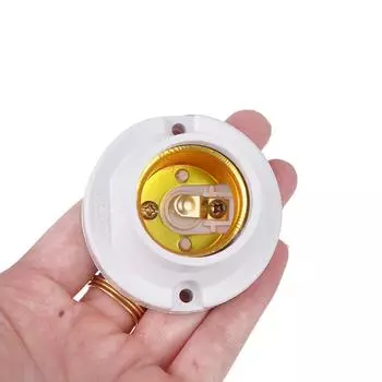 1 шт DIY настольный маленький винтовой светодиодный светильник головка база гнездо E27 винт круглый преобразование плоский светодиодный патрон лампы 6A чёрный