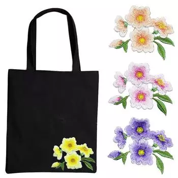 1 шт. DIY Одежда Джинсы Пальто Аксессуары Цветы Вишни Нашивки Аппликация Утюгом Цветочная Нашивка