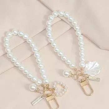 1 шт. DIY пряжка кольцо крючок держатель для ключей сумка кулон брелок мобильный телефон чехол цепочка жемчужная веревка сумка кулон украшение аксессуар A1