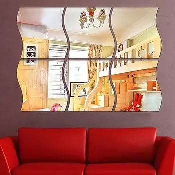 1 шт. DIY съемный домашний номер настенное зеркало наклейка художественная виниловая роспись декор наклейка 28cm by 27cm